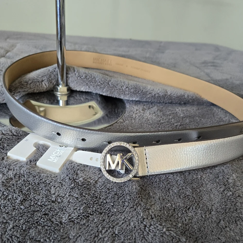 Michael Kors Belt sz Medium Silver - Picture 2 of 7